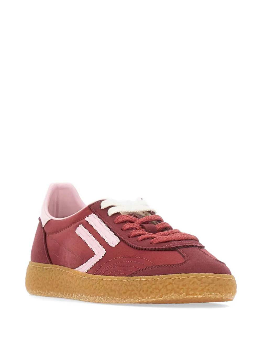 Puraai contrast inserts flat laces sneakers Rood
