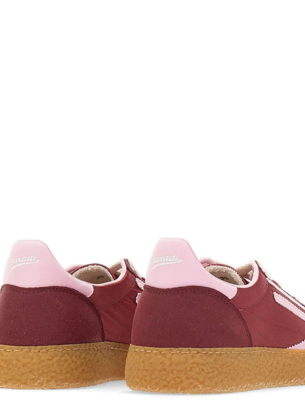 Puraai contrast inserts flat laces sneakers Rood