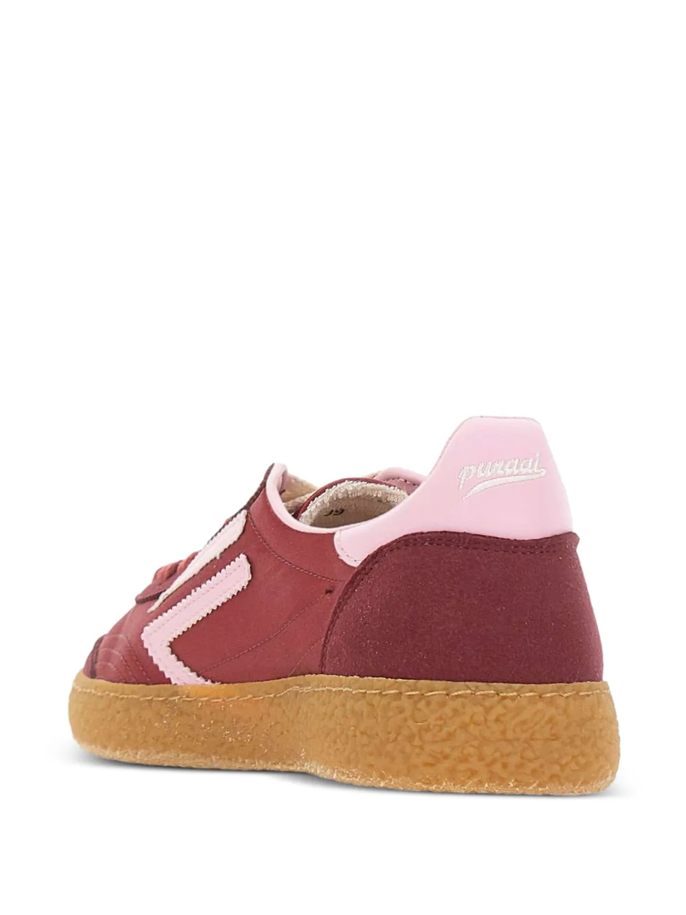 Puraai contrast inserts flat laces sneakers Rood