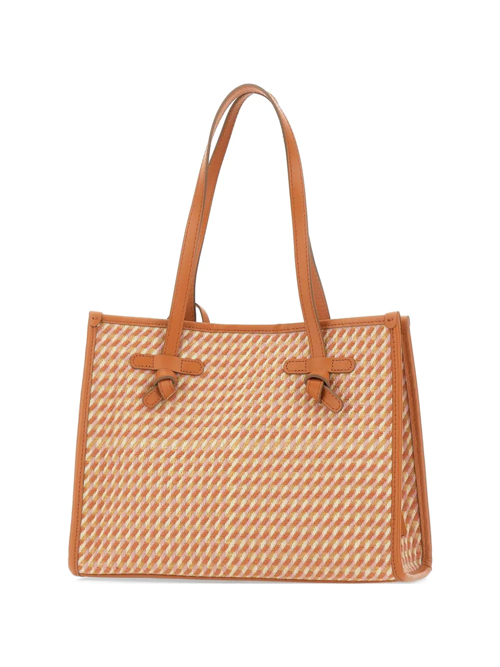 GIANNI CHIARINI 32 Miss Marcella houndstooth tote bag - Arancione