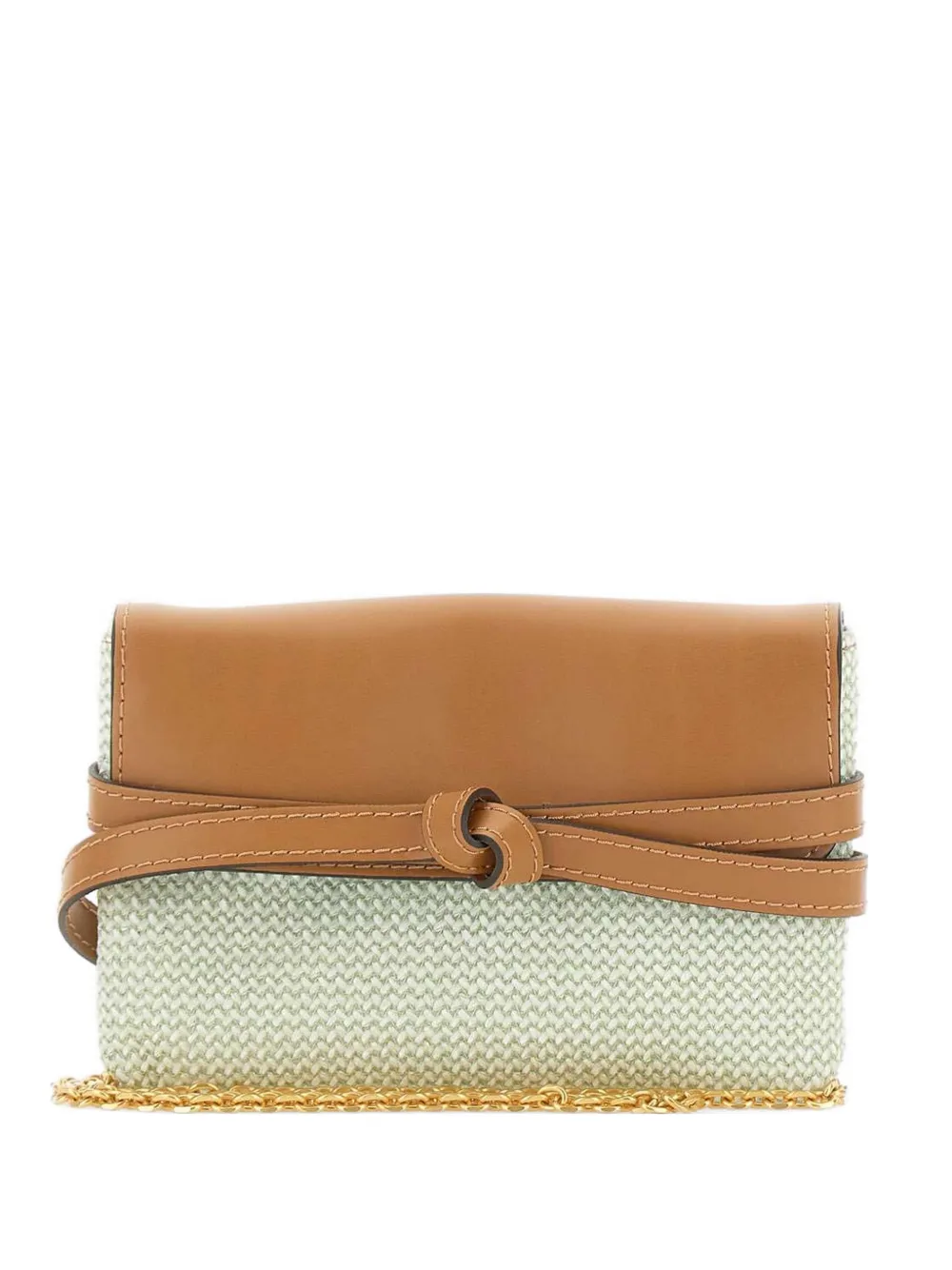 GIANNI CHIARINI Belty knot-detail clutch bag - Verde