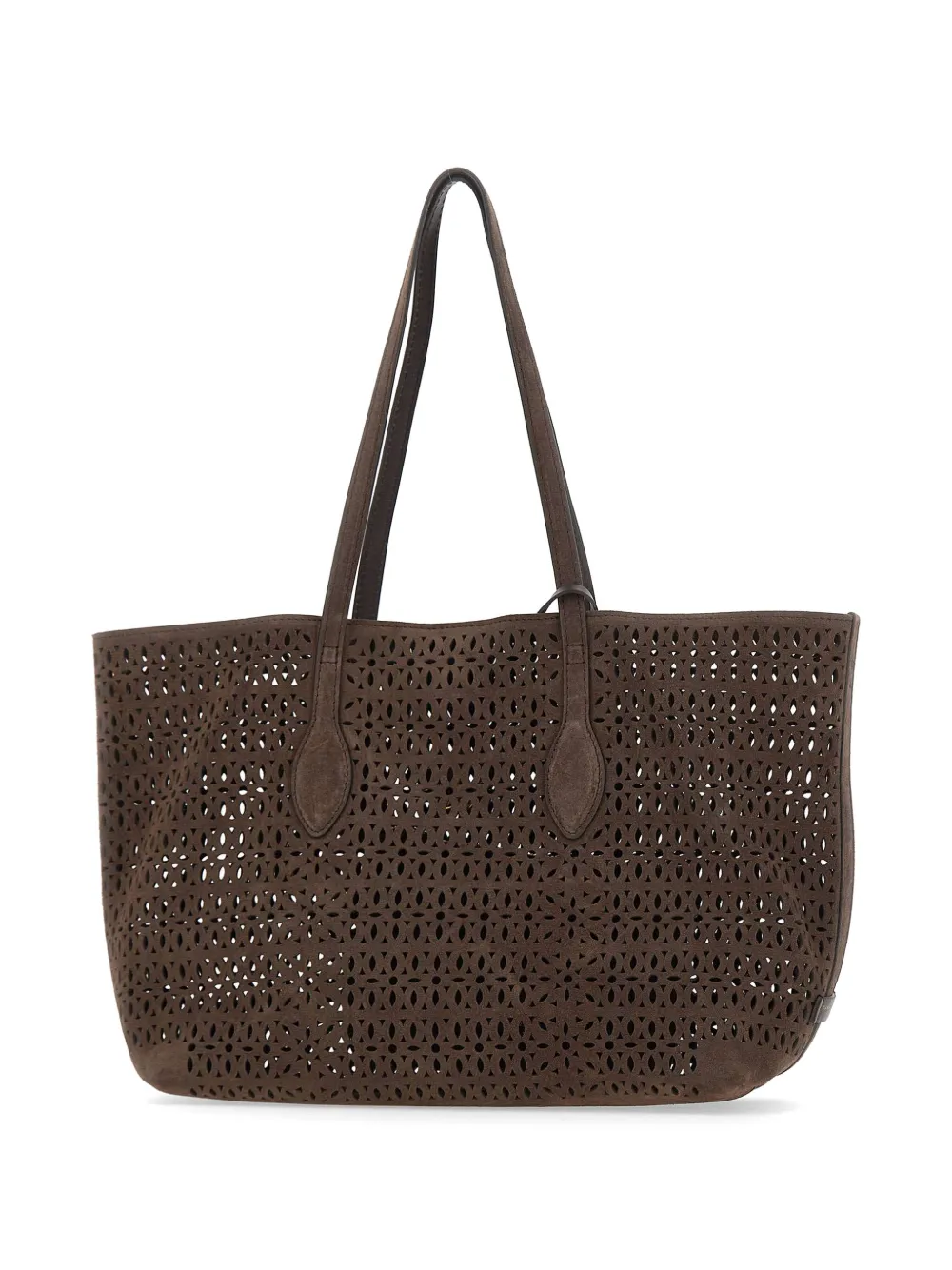 GIANNI CHIARINI Mashup uitgesneden schoudertas met dubbele handgreep Bruin