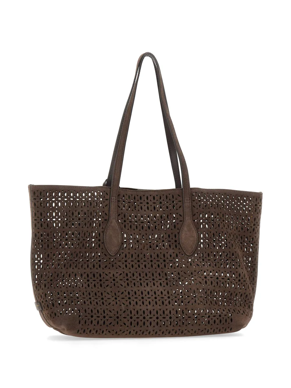 GIANNI CHIARINI Mashup uitgesneden schoudertas met dubbele handgreep Bruin