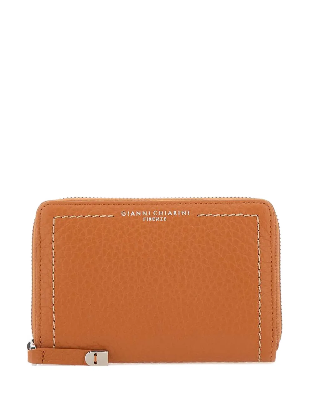 GIANNI CHIARINI Bubble grained-leather wallet - Arancione