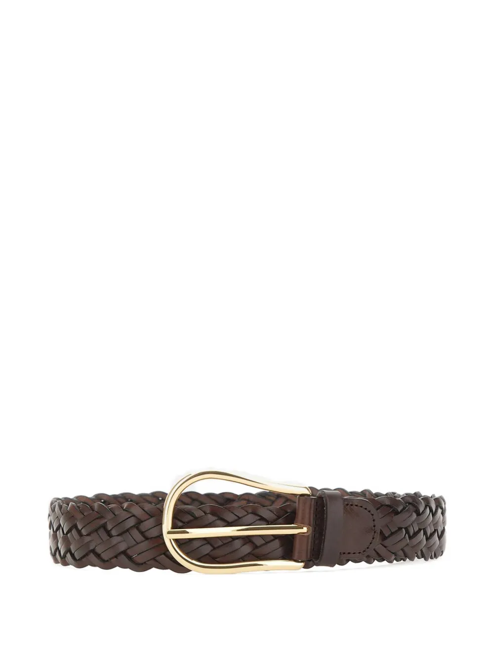 GIANNI CHIARINI braided buckle belt - Marrone
