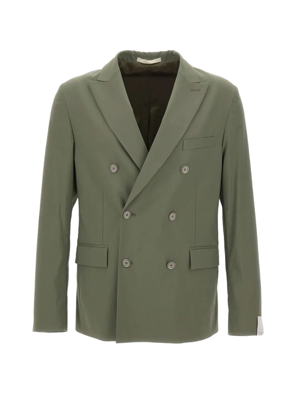 Paolo Pecora double-breasted flap cotton blazer - Verde