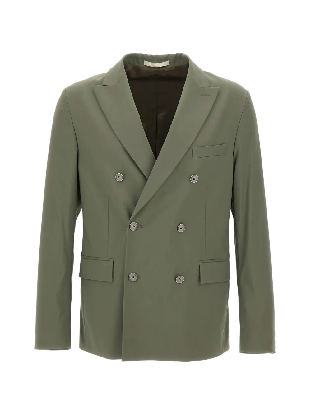 Paolo Pecora double-breasted flap cotton blazer - Verde