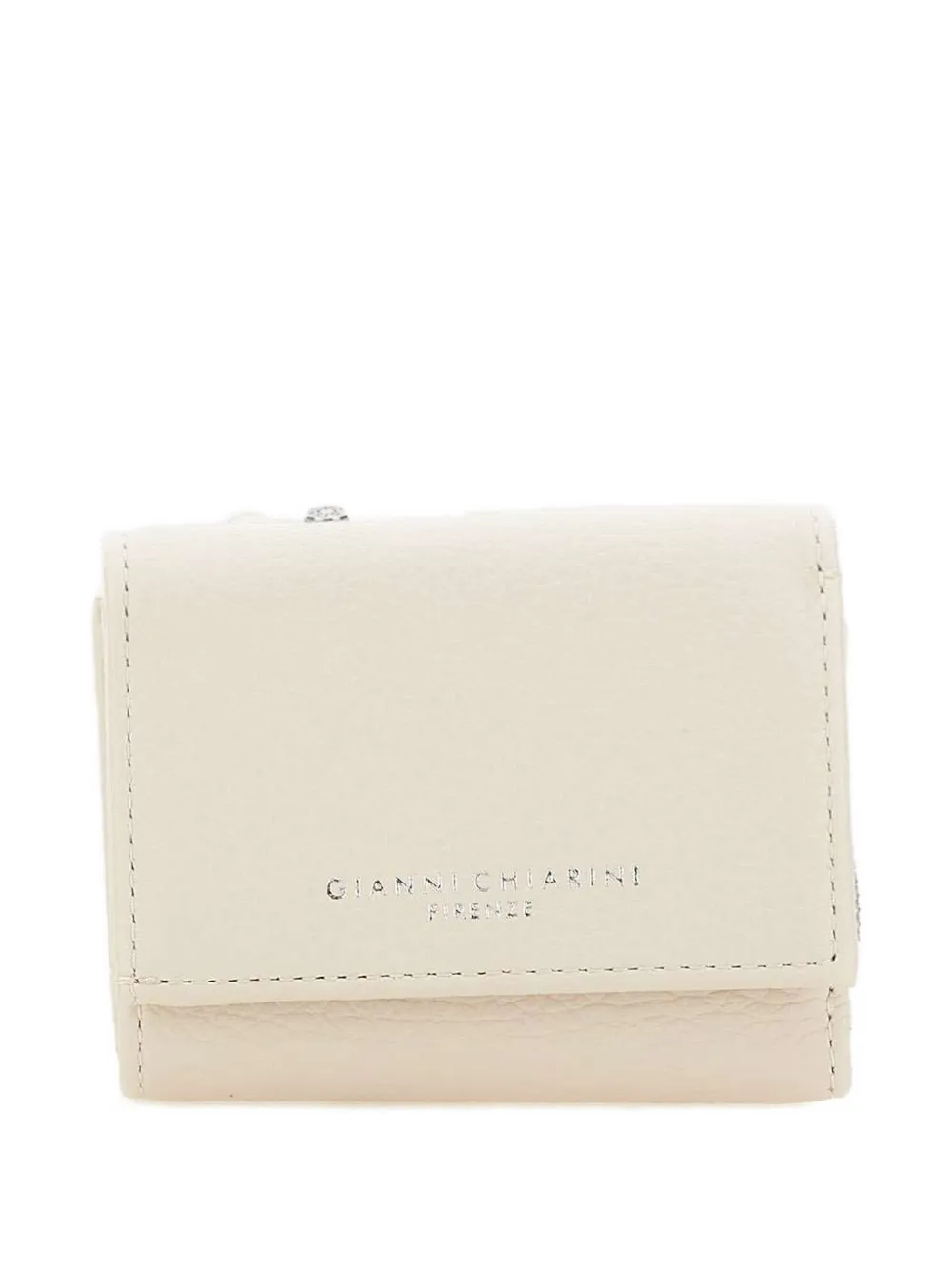 GIANNI CHIARINI pebbled zip wallet - Toni neutri