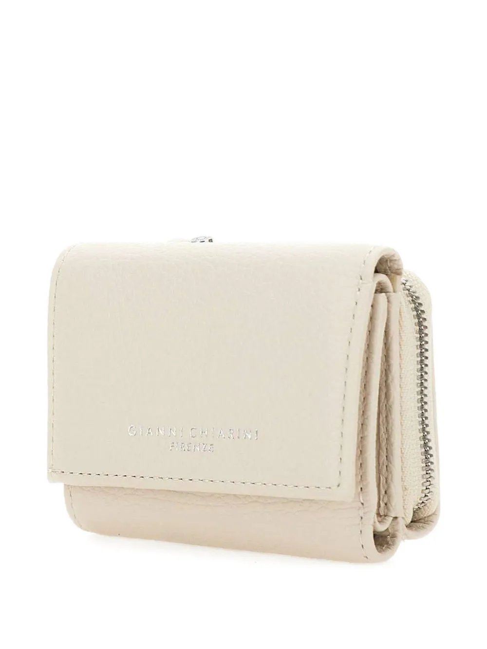 Gianni Chiarini Pebbled Zip Wallet - Neutrals 
