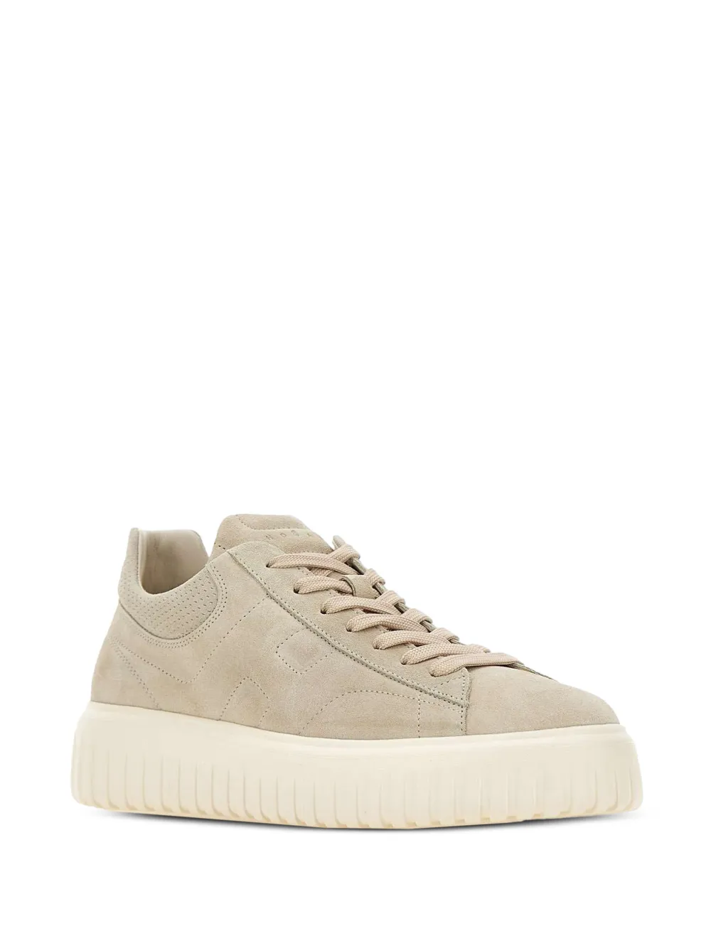 Hogan H-Stripes sneakers met vlakken Beige