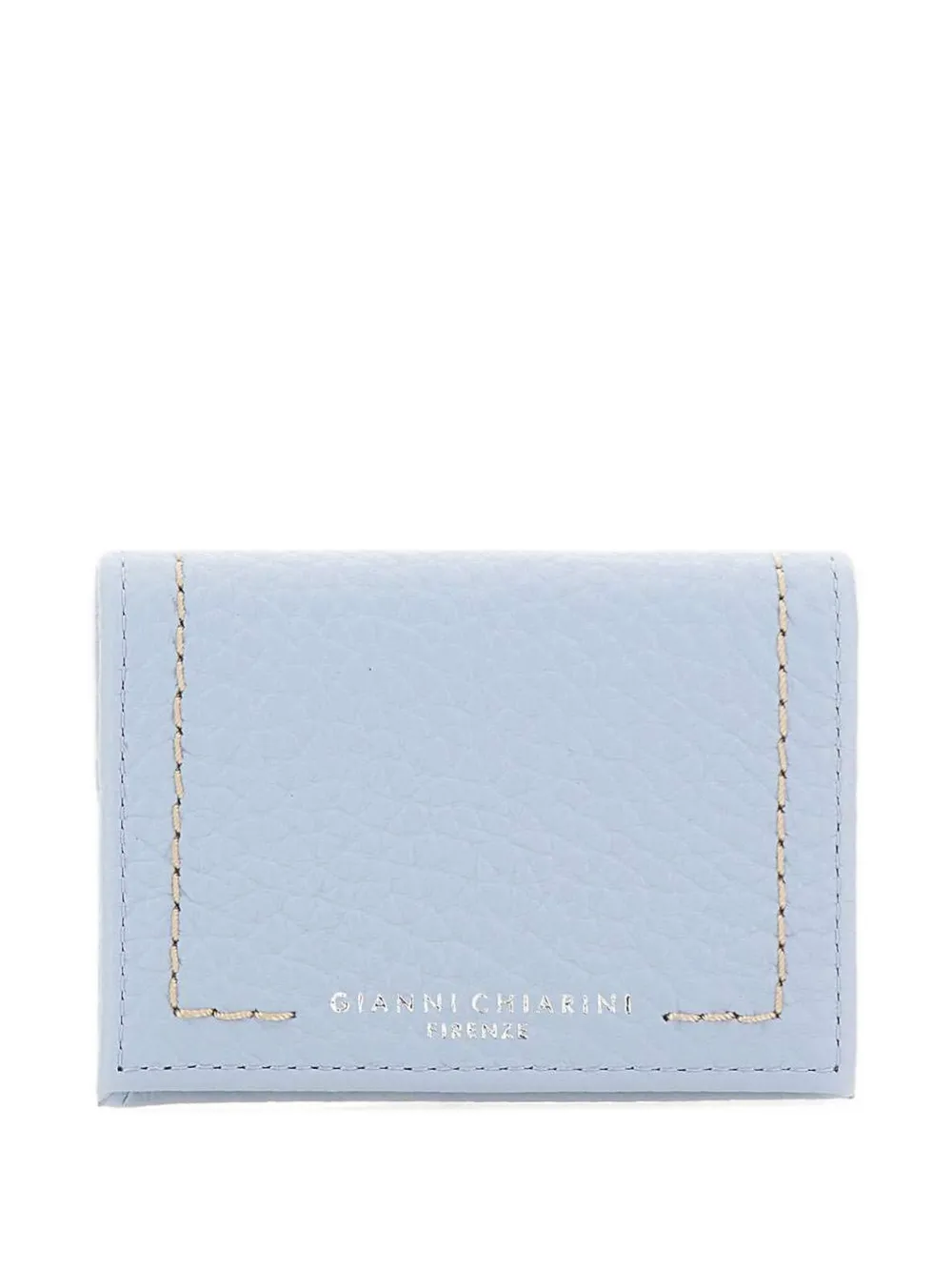 GIANNI CHIARINI grain leather card holder - Blu