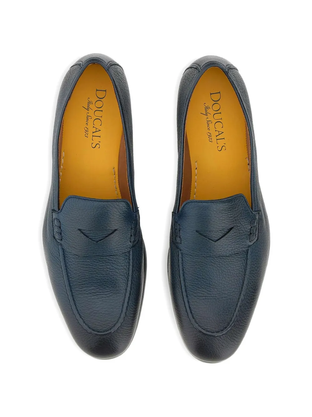 Doucal's penny leather loafers Blauw