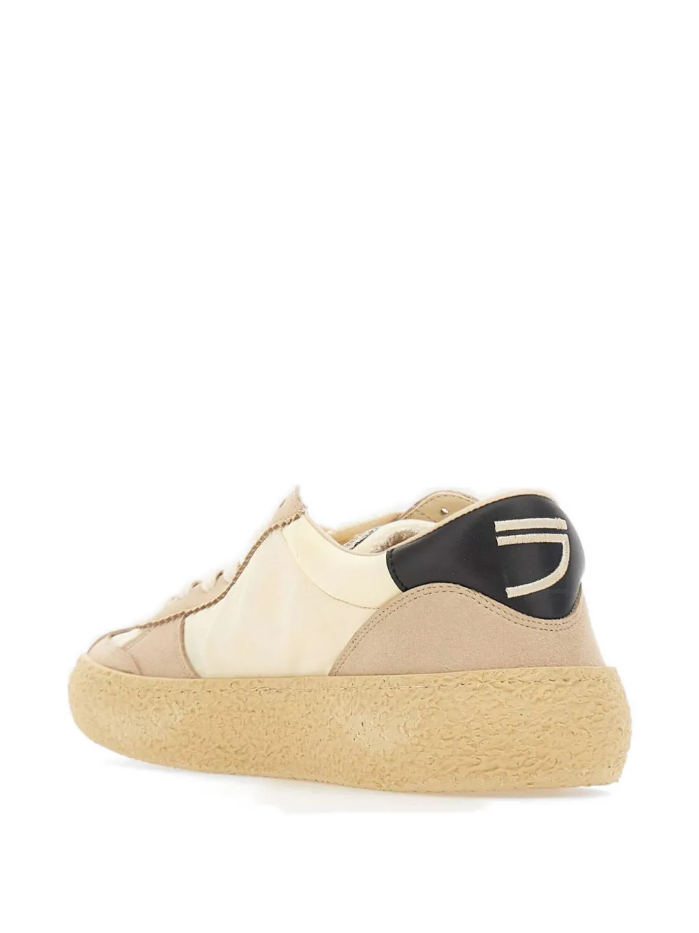 Puraai panelled lace-up sneakers Beige