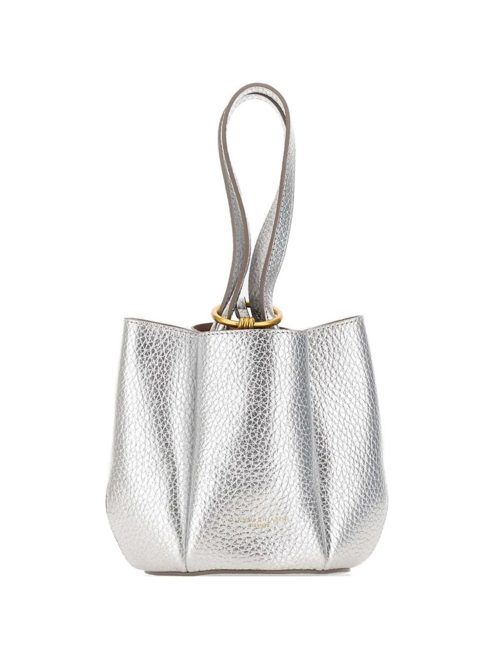 GIANNI CHIARINI bubble flower bucket bag - Argento
