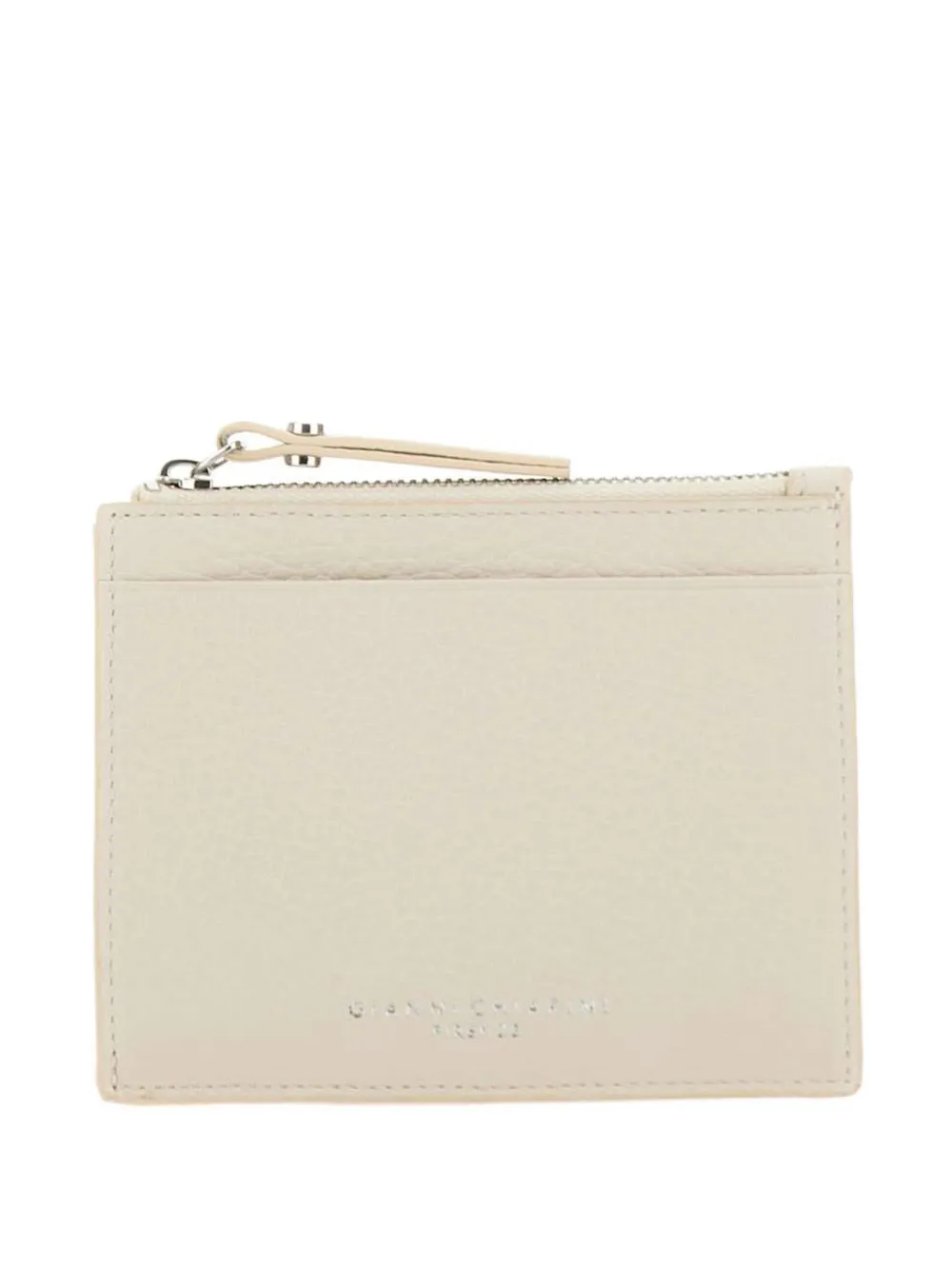 GIANNI CHIARINI pebbled zip wallet - Bianco