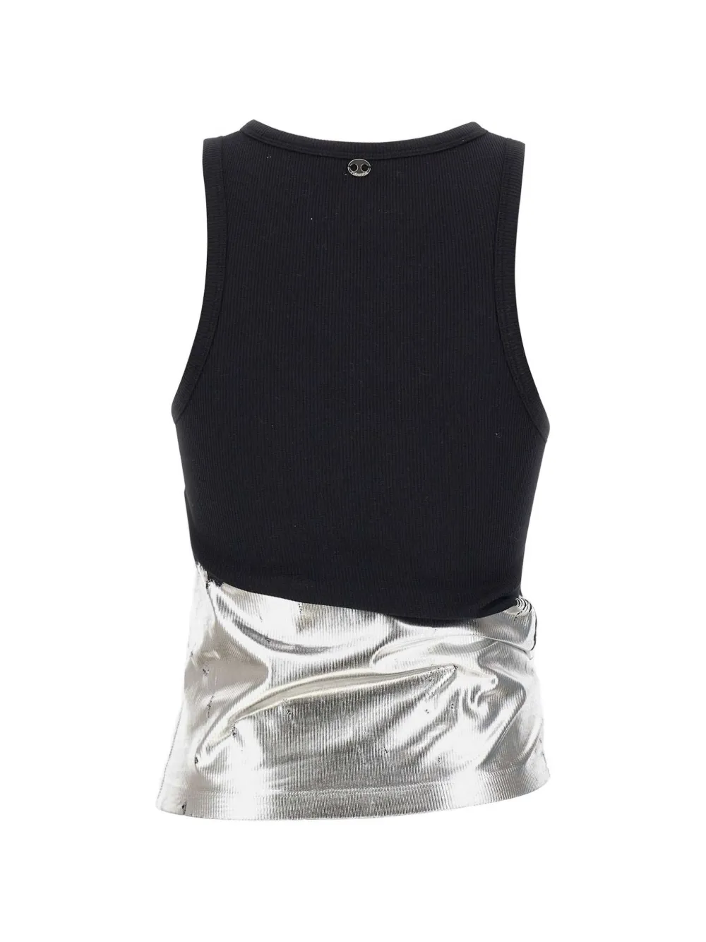 Rabanne Asymmetrische tanktop met afwerking Zwart