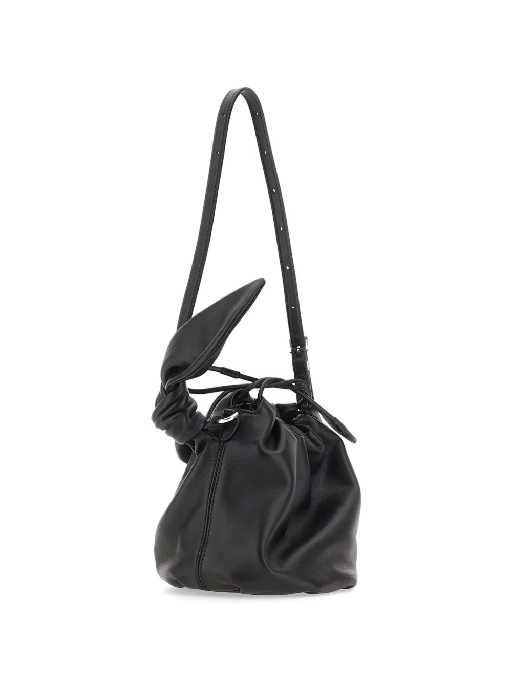 Mini Bon Bon Knot-Detail Leather Shoulder Bag