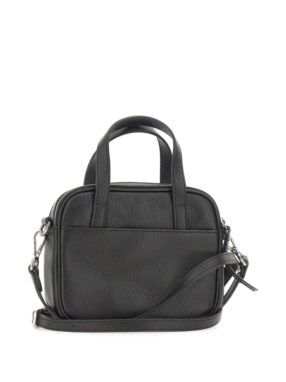  Gianni Chiarini Carré Grained Boxy Leather Mini Bag - Black 