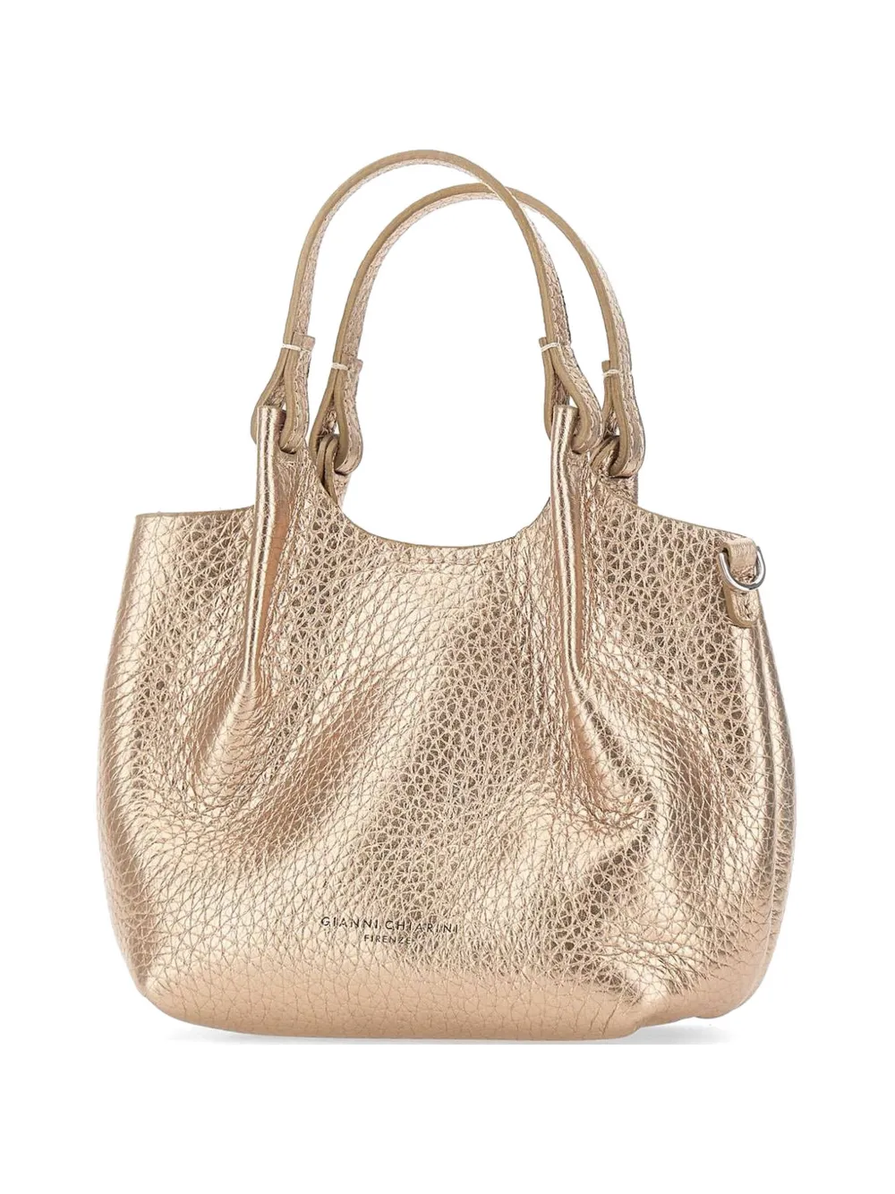 GIANNI CHIARINI Dua grained-leather tote bag - Oro