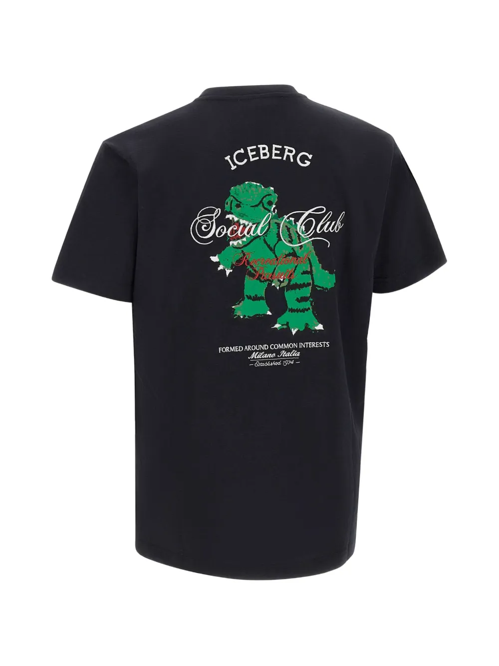  Iceberg Logo-embroidered T-shirt - Black 