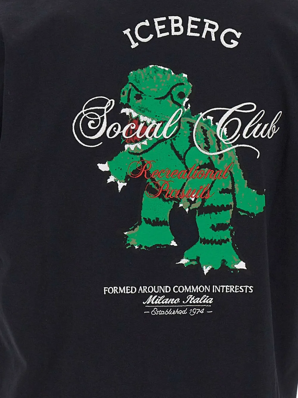 Iceberg T-shirt met geborduurd logo Zwart