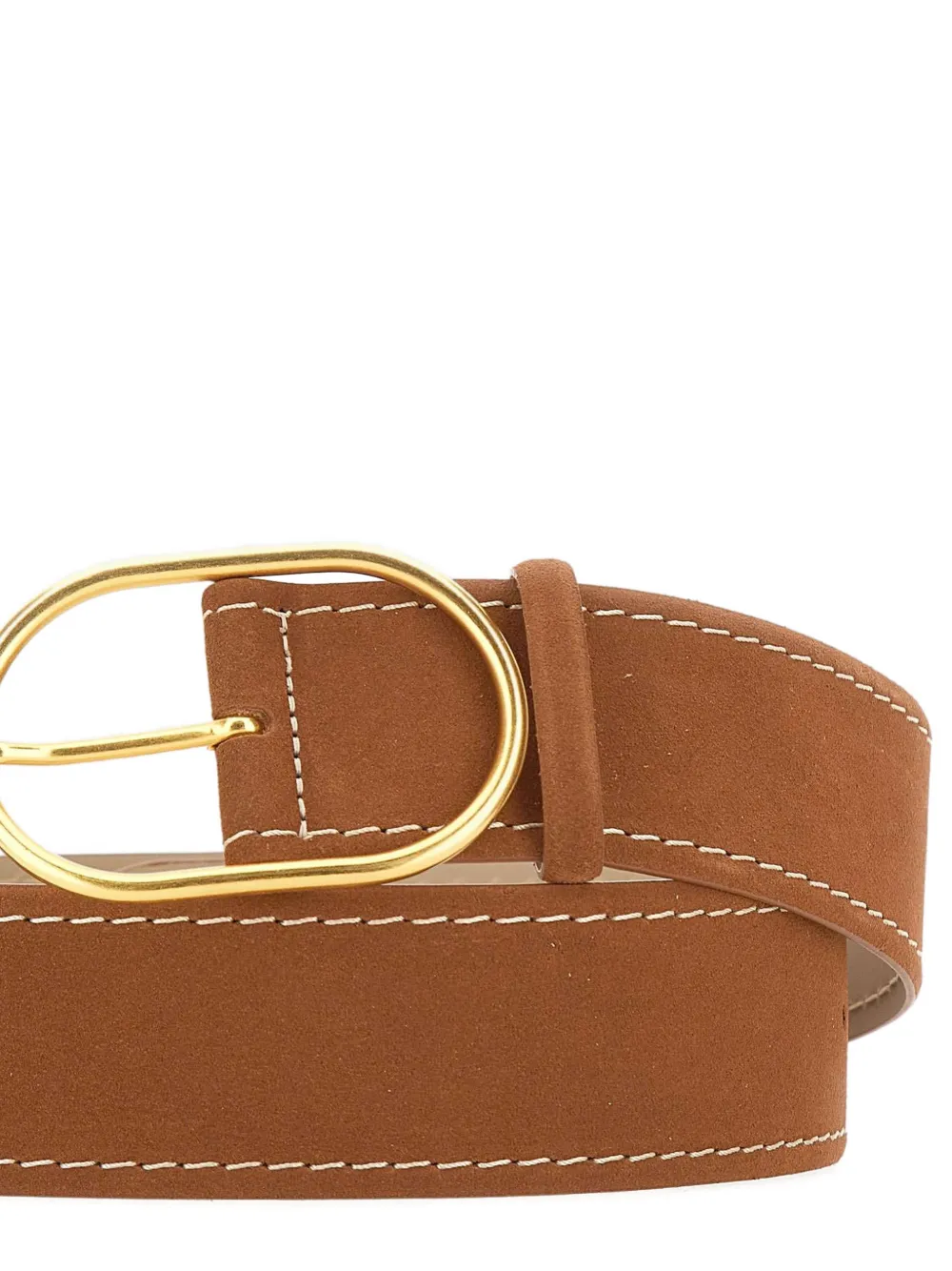  Gianni Chiarini Gold-tone Suede Belt - Brown 