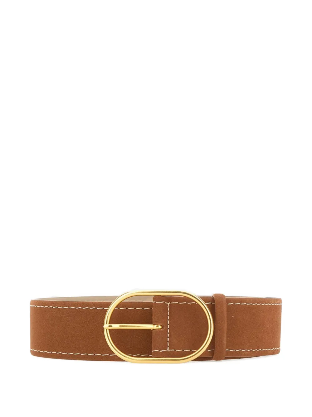 GIANNI CHIARINI gold-tone suede belt - Marrone