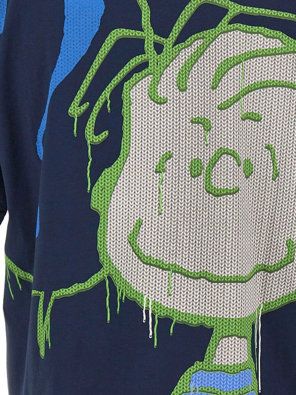 Logo Patch Cartoon Print T-Shirt