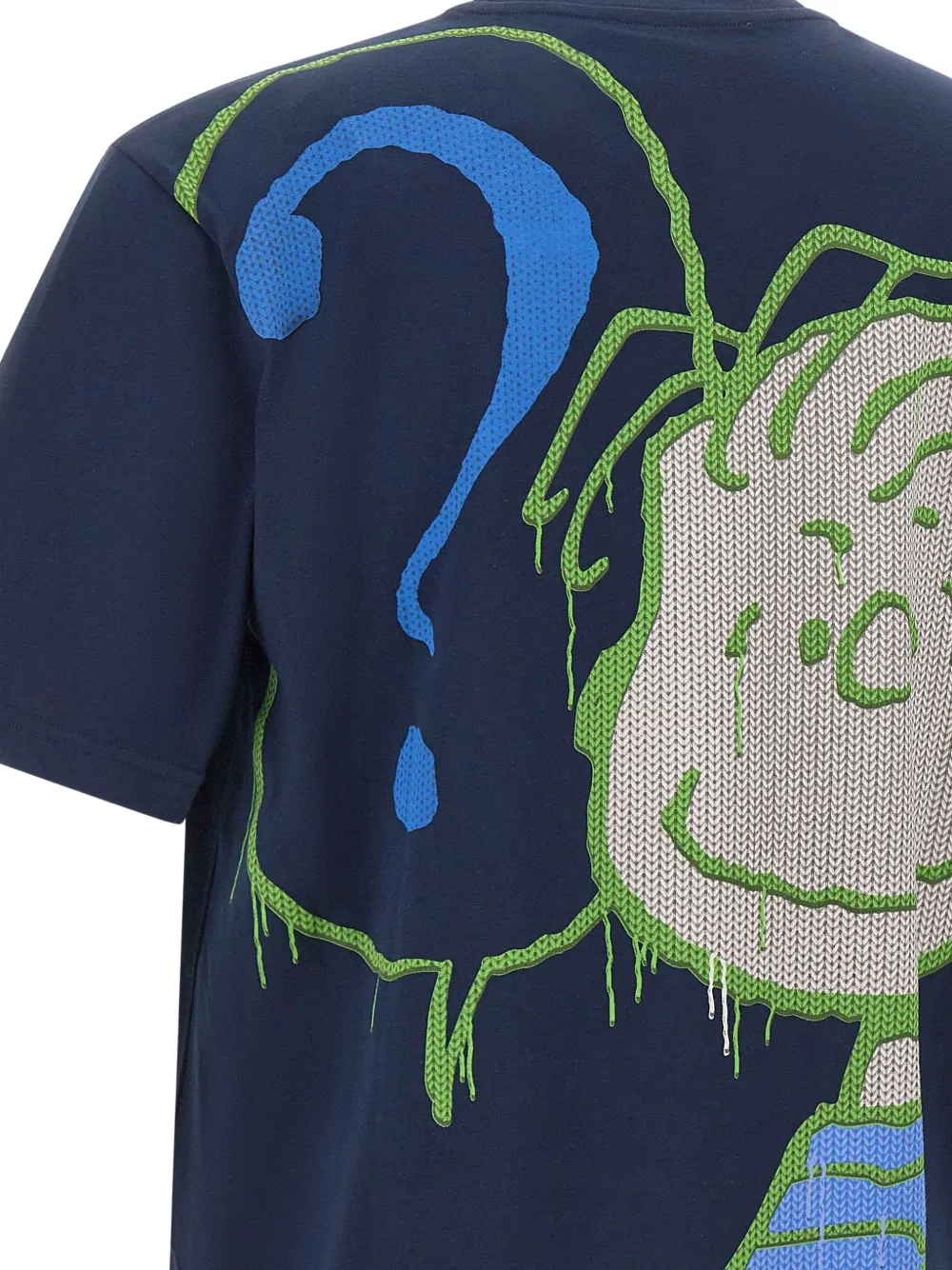 Logo Patch Cartoon Print T-Shirt