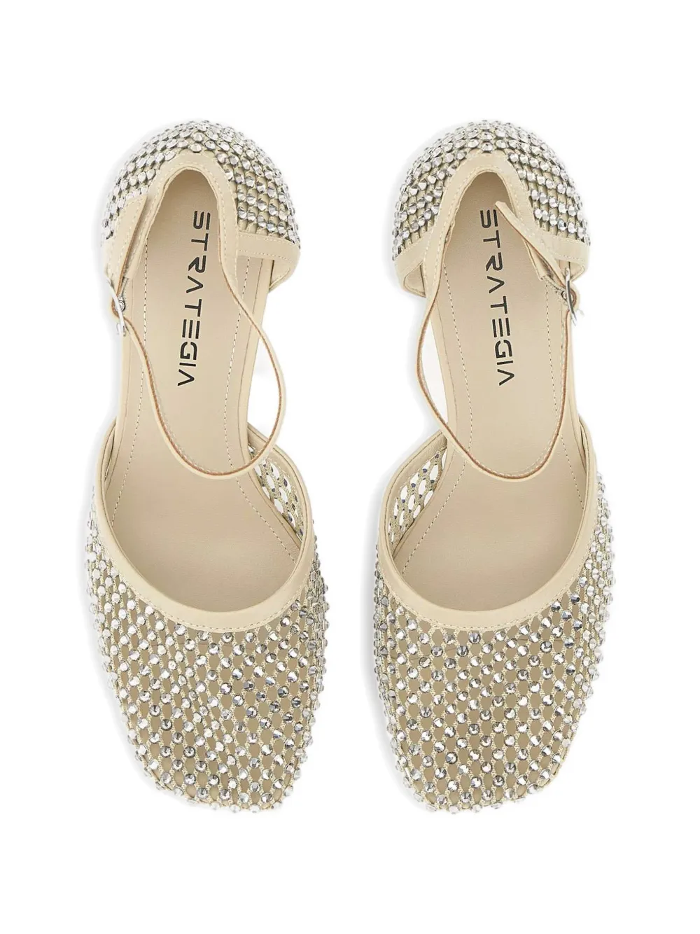strategia shoes strass ankle-strap pumps Beige