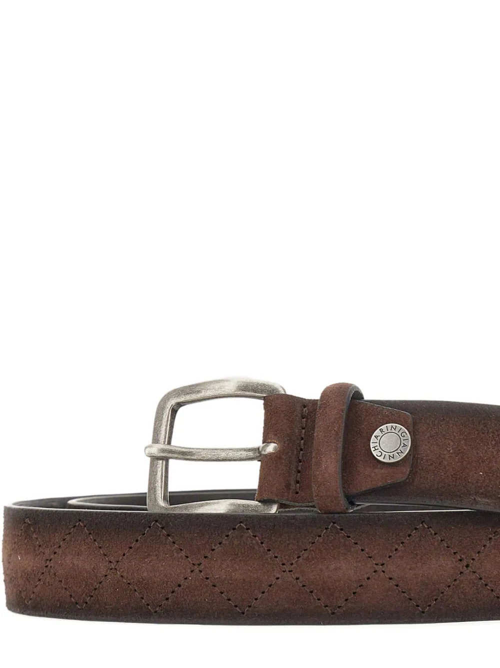 Quilted Suede Belt