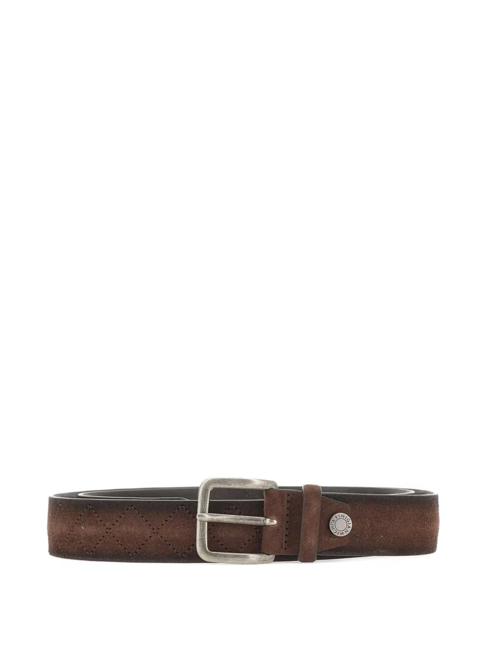 GIANNI CHIARINI quilted suede belt - Marrone