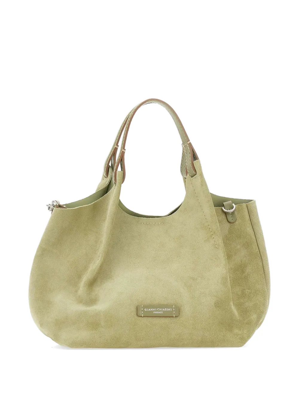 GIANNI CHIARINI suede removable strap shoulder bag - Verde