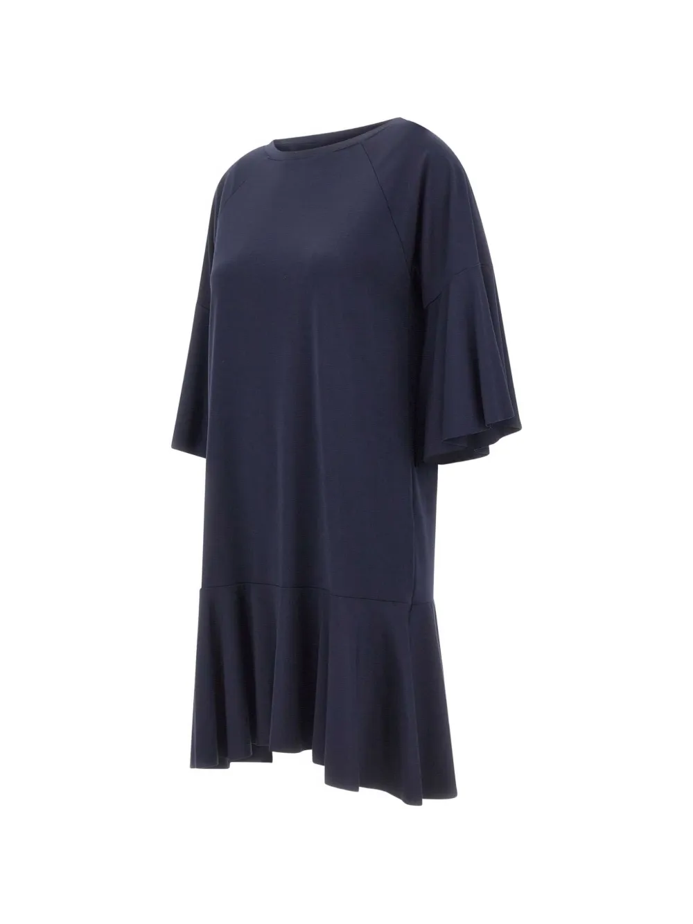 kaos Jurk met raglan mouwen en ruches Blauw