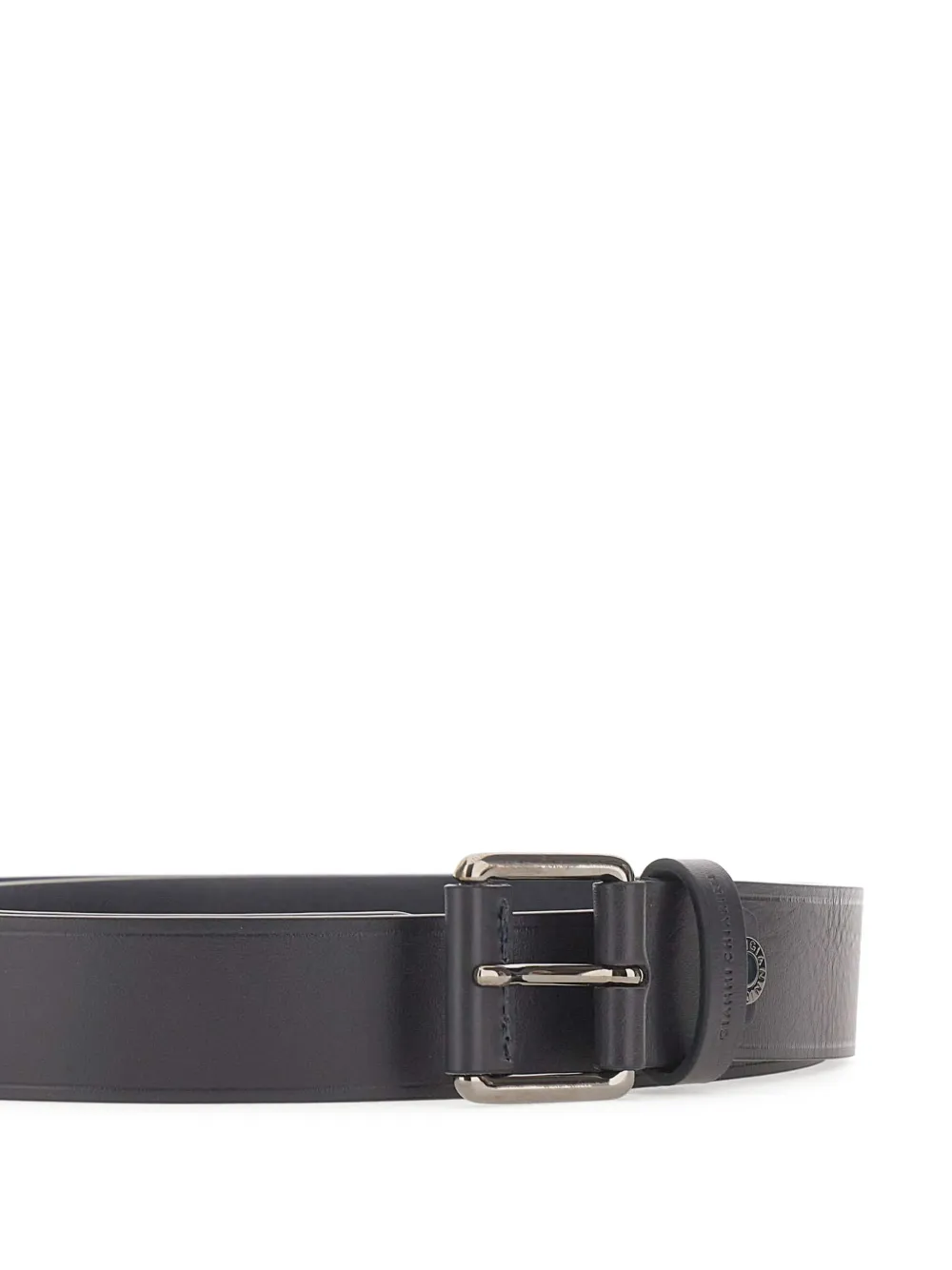 Embossed Logo Leather Belt