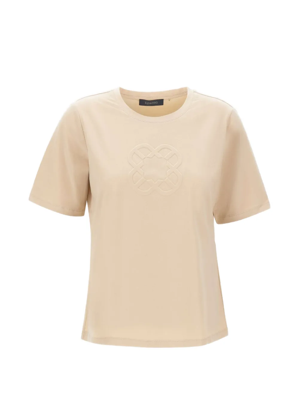 ELENA MIRO` monogram-embossed T-shirt - Toni neutri