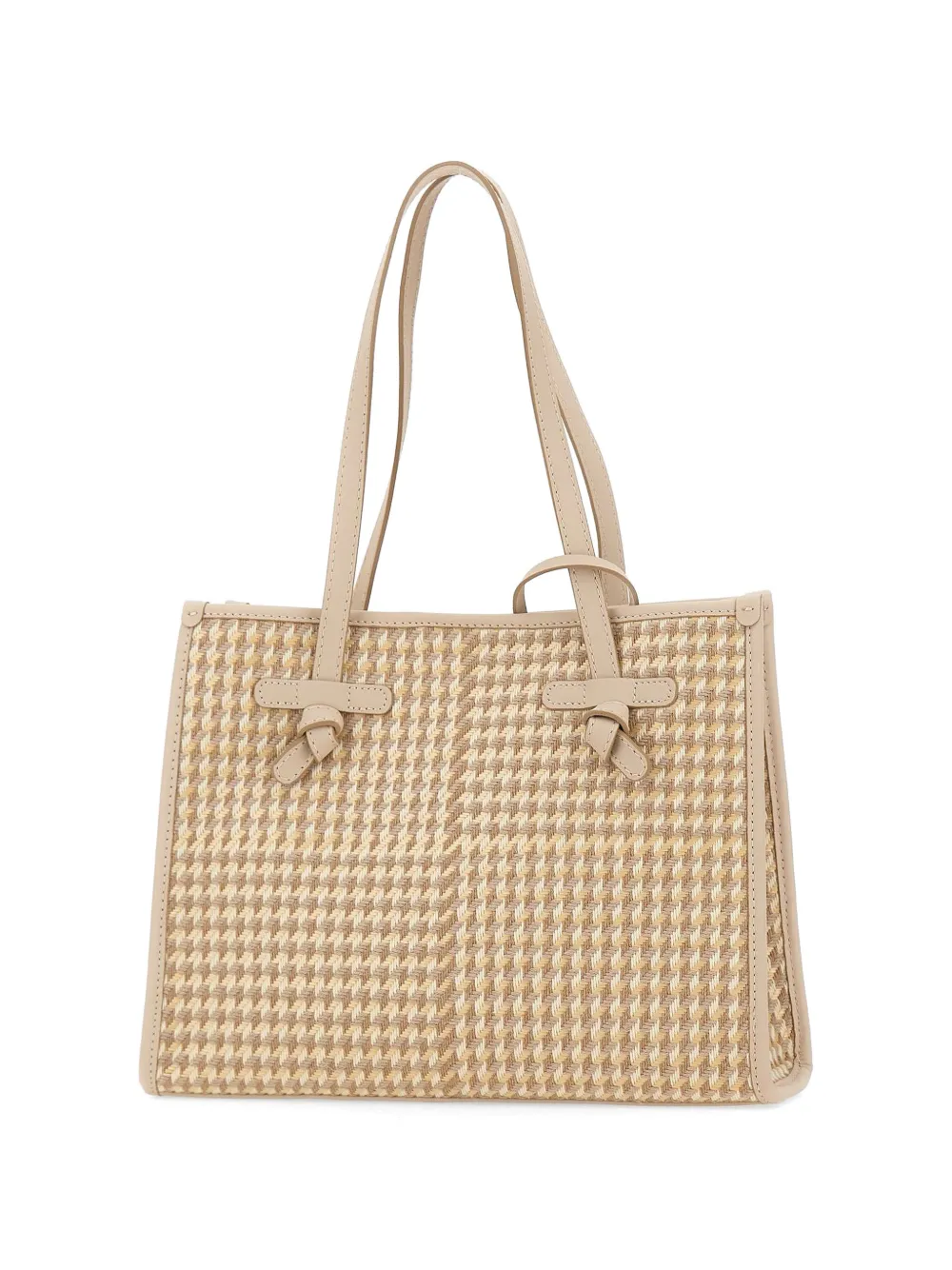  Marcella Club Miss Marcella Houndstooth Tote Bag - Neutrals 