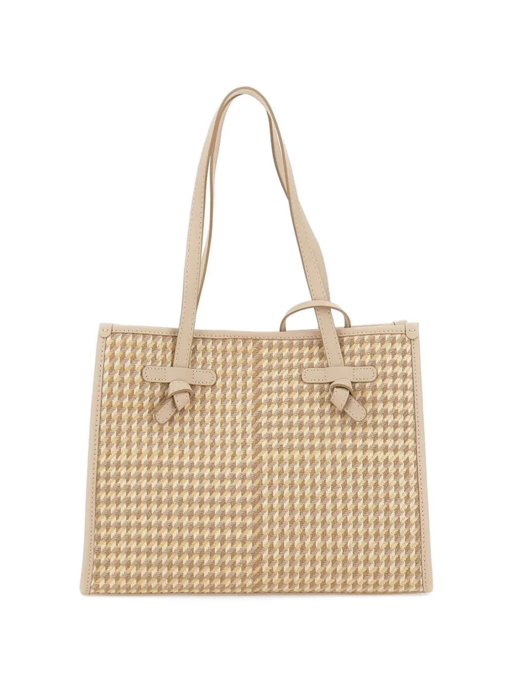  Marcella Club Miss Marcella Houndstooth Tote Bag - Neutrals 