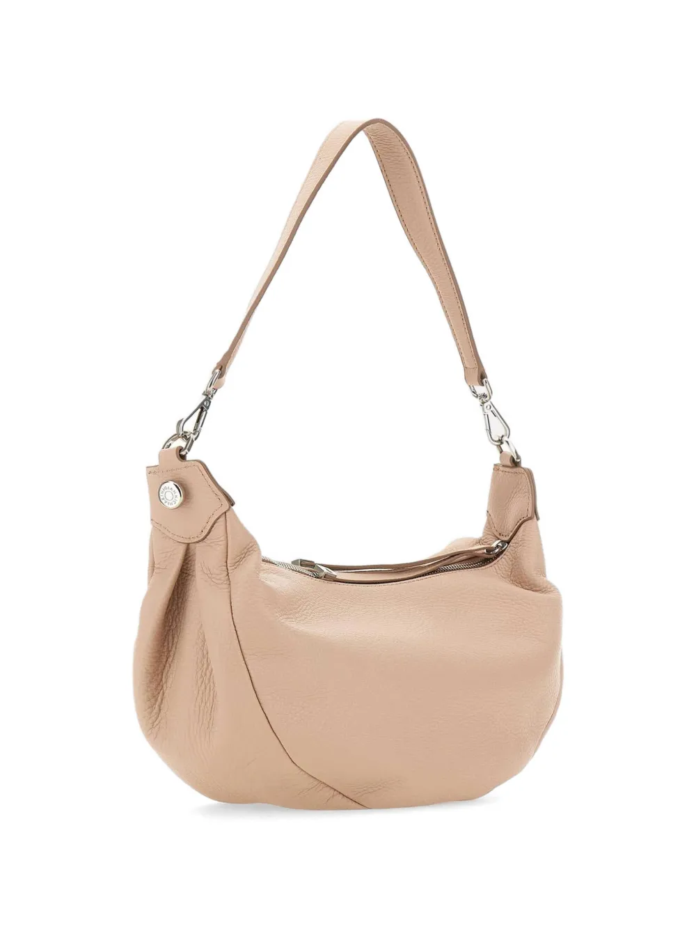 Aisha Zip Grained Leather Shoulder Bag
