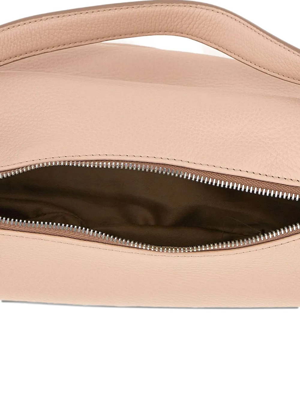 Aisha Zip Grained Leather Shoulder Bag