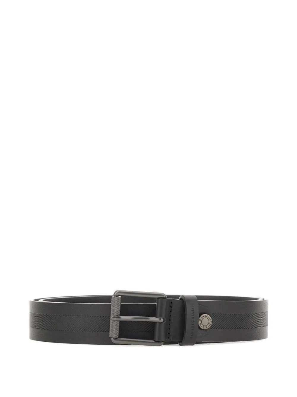GIANNI CHIARINI ribbed-detail leather belt - Nero