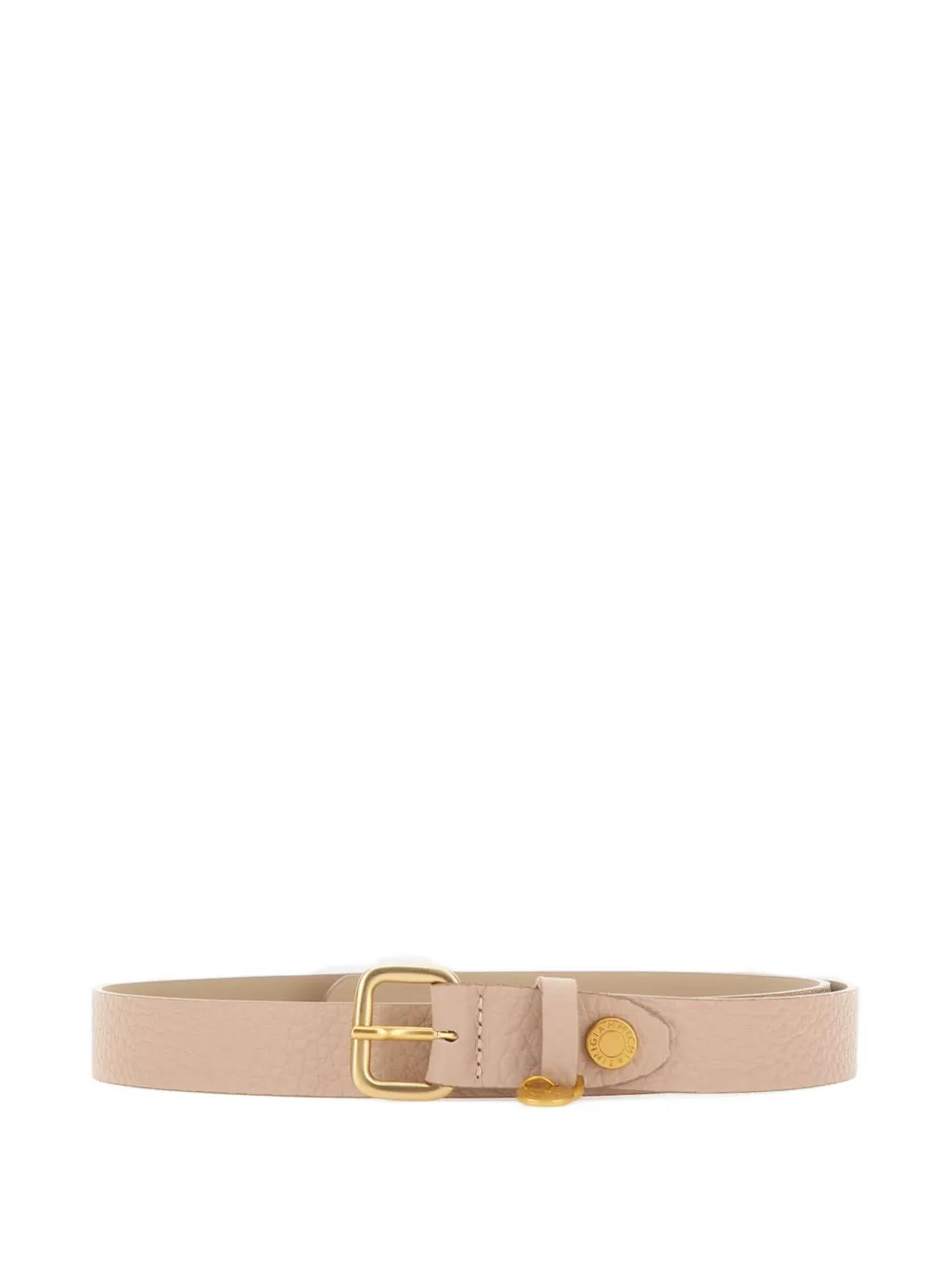 GIANNI CHIARINI maxi-grain square-buckle leather belt - Toni neutri