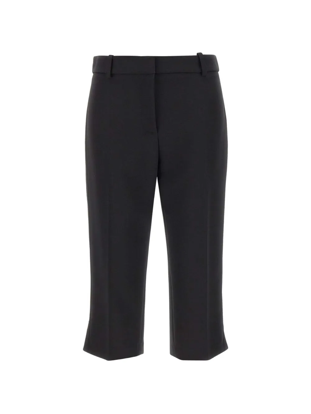 Elisabetta Franchi satin-bands tailored cropped trousers - Nero