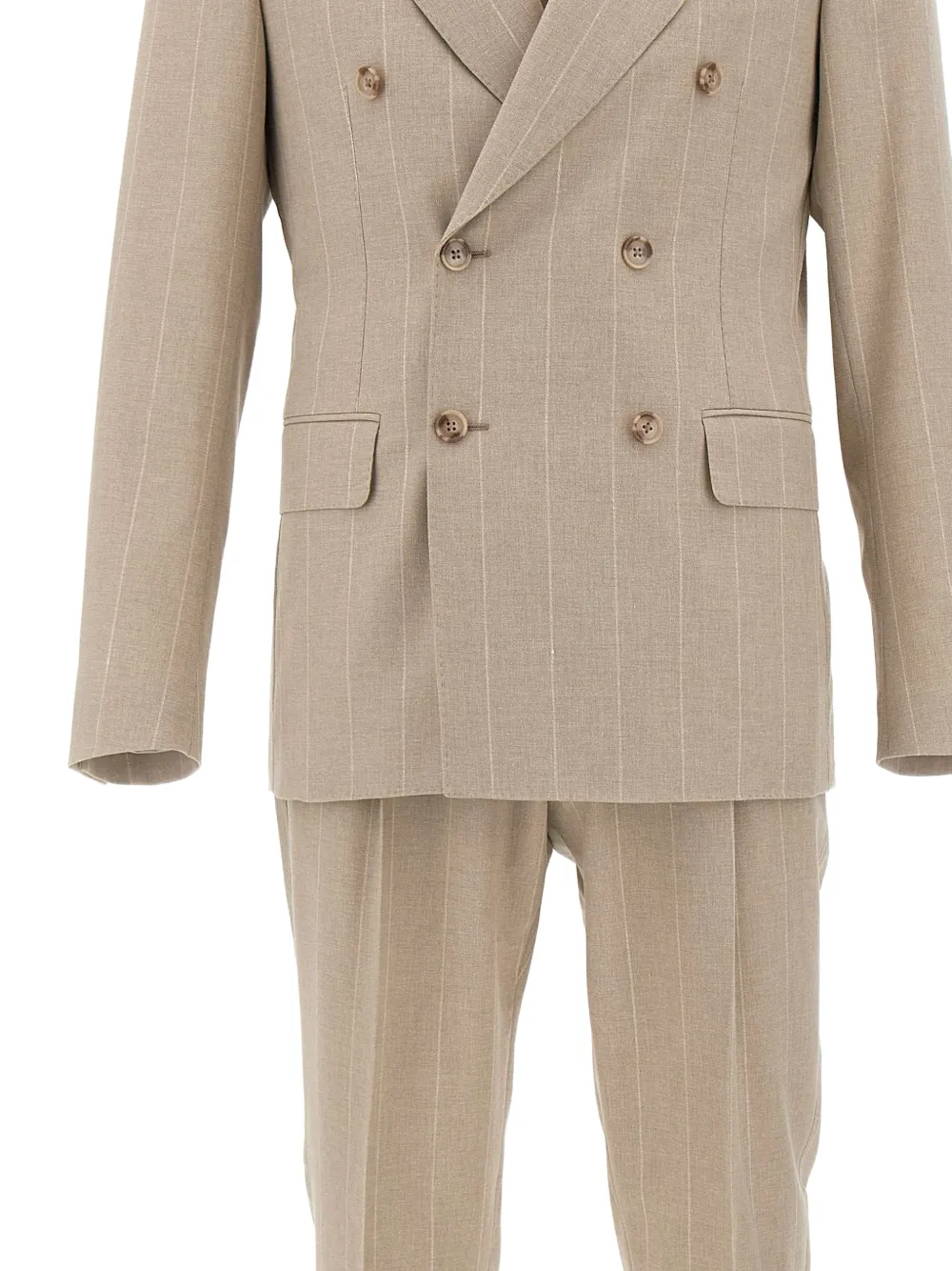 Corneliani Pak met krijtstreep Beige