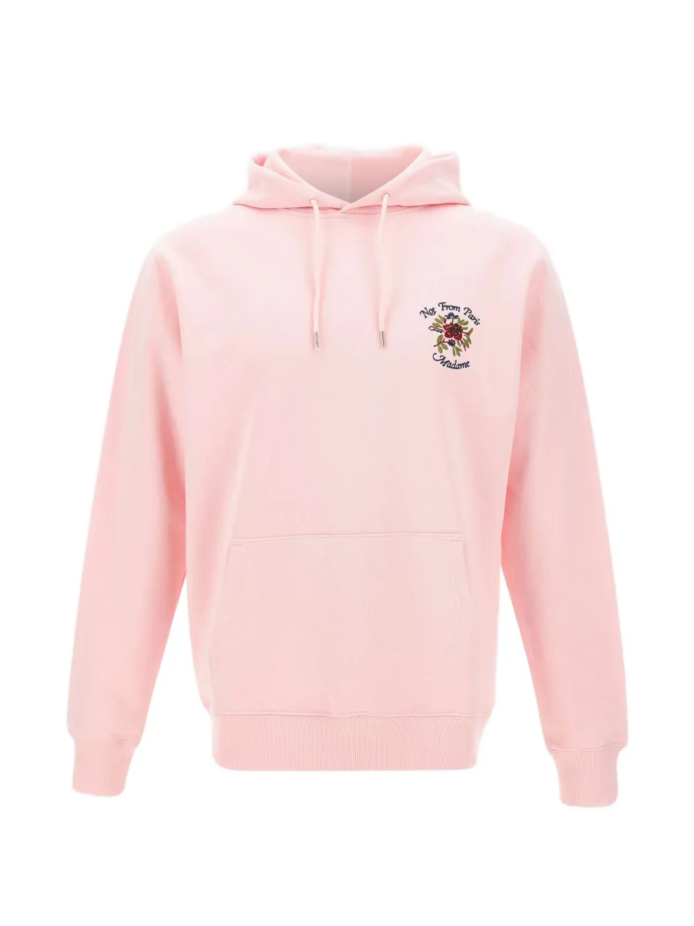 Drôle De Monsieur floral-embroidered hoodie - Rosa