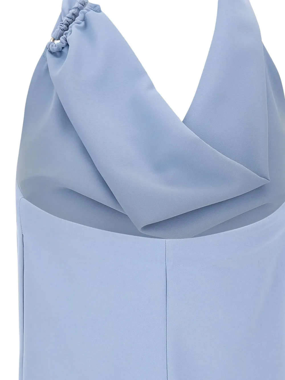 Draped Shawl Halterneck Blouse