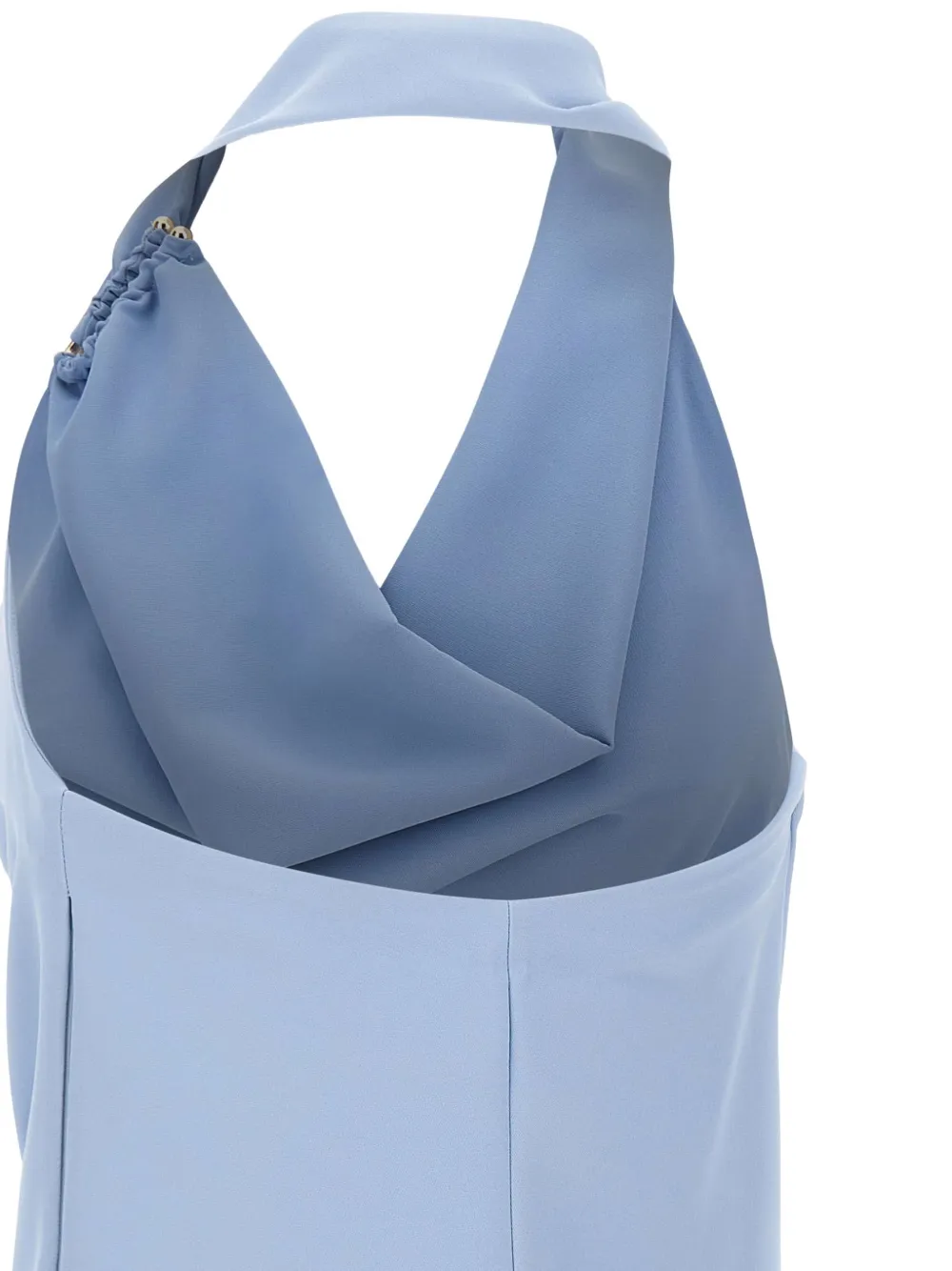 Draped Shawl Halterneck Blouse