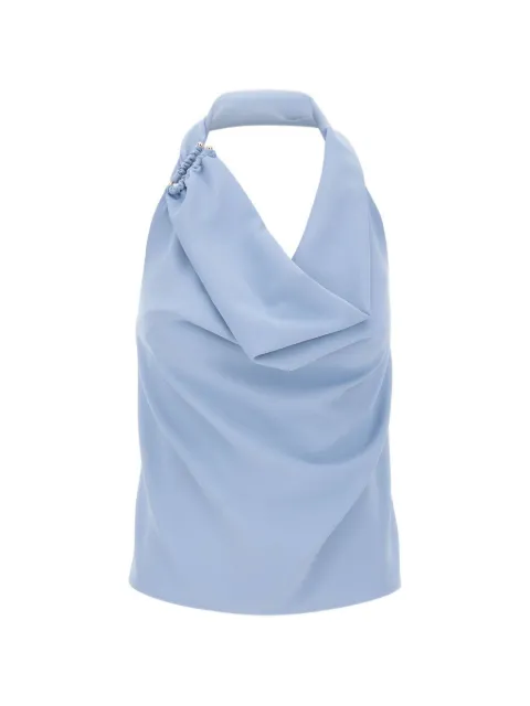 kaos draped shawl halterneck blouse