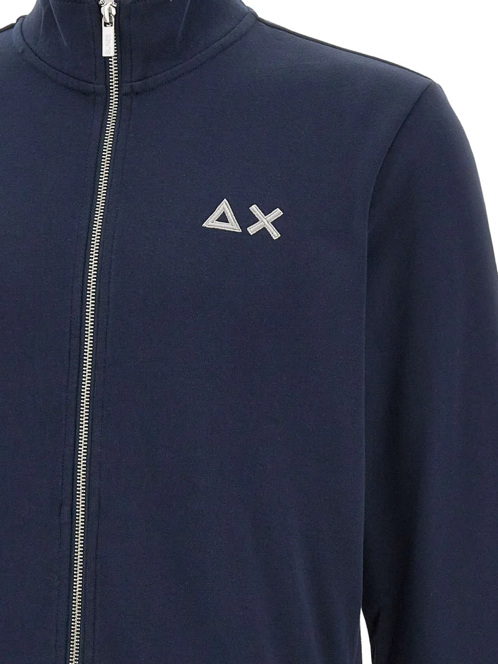 zip-up logo sweatshirt