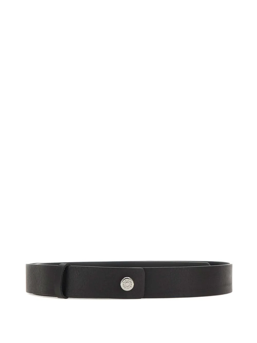 GIANNI CHIARINI hammered logo belt - Nero